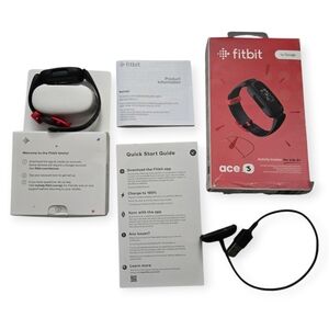 Fitbit Ace 3 Kids Smartwatch - Black and Red